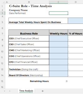 C-Suite Roles Time Analysis Tool